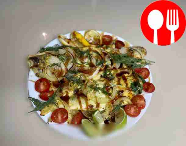 Royal baked pike perch