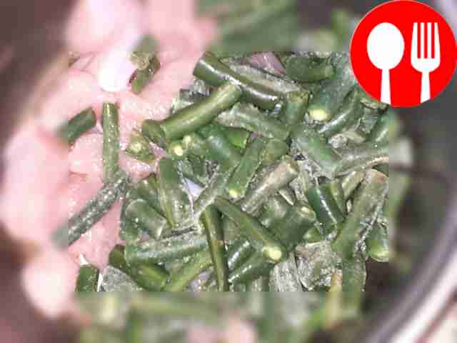 Add green beans and corn.