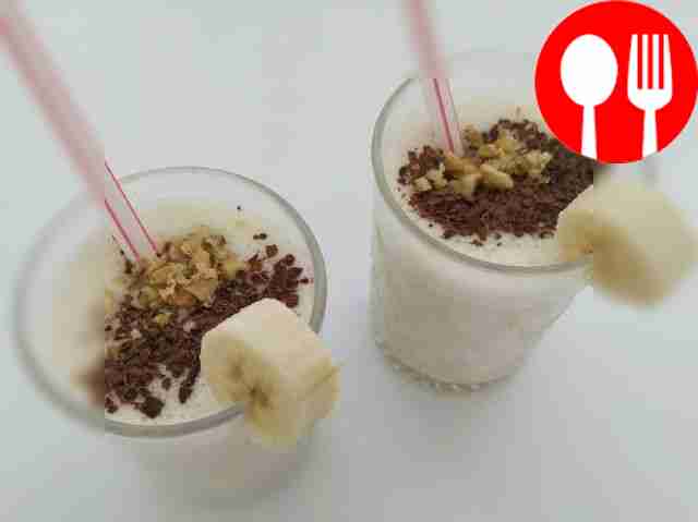 A quick and delicate dessert made from banana and milk chocolate