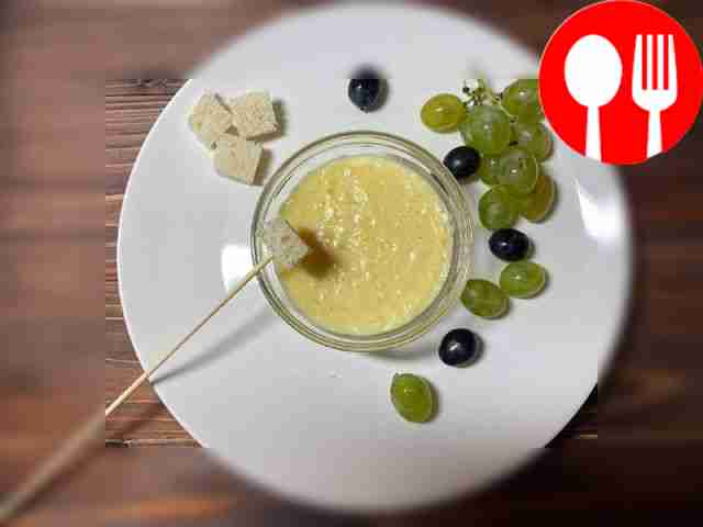 Сырное фондю с белым вином и чесноком в мультиварке