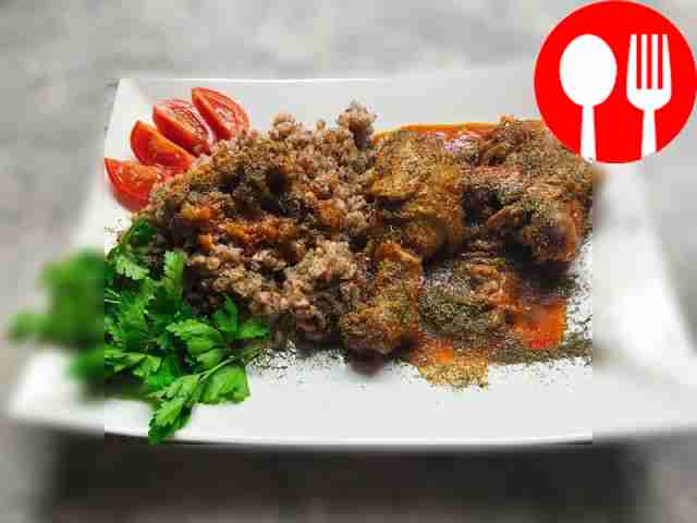 Rich chakhokhbili with seasonings and tomato paste