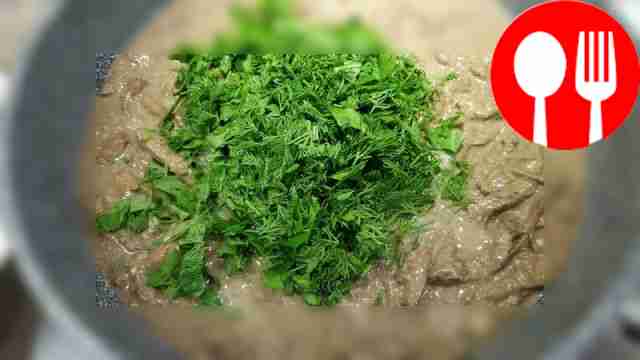 Mix sour cream and tkemali and pour into the...