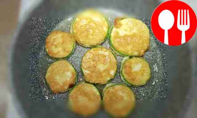 Cut the zucchini into 1 cm slices, roll in...