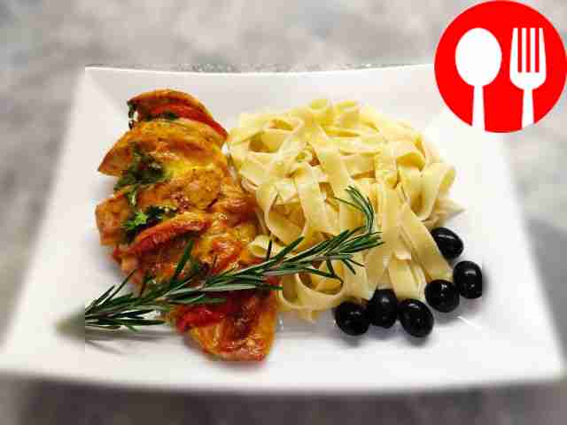 Juicy Caprese with chicken breast