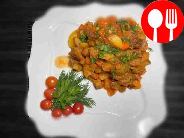 Fragrant azu with pork tenderloin