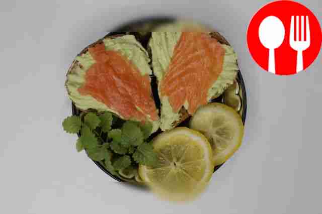 Salmon and avocado sandwiches