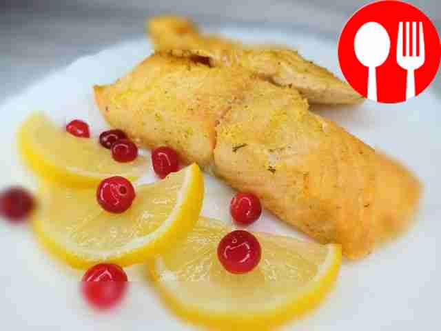 Легкая семга в духовке