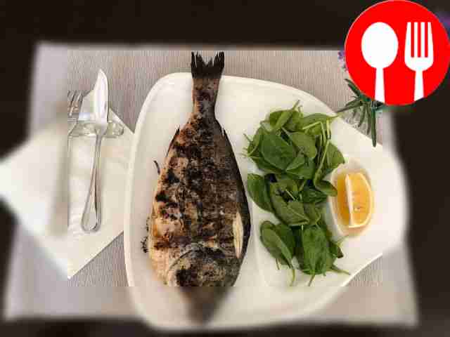 Light grilled dorado