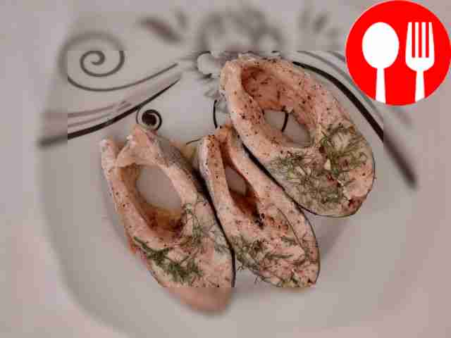 Trout with butter in the oven