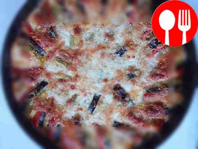 Classic ratatouille baked in cheese sauce