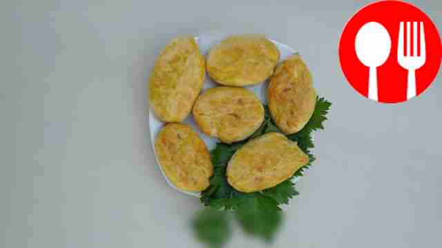 Homemade milk pies with chicken breast