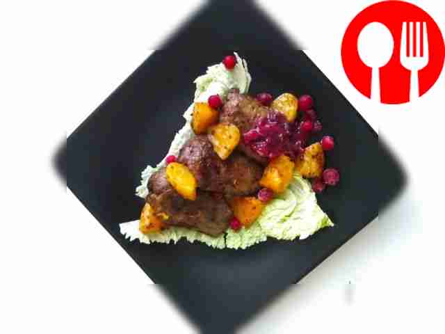 Spicy liver with oranges