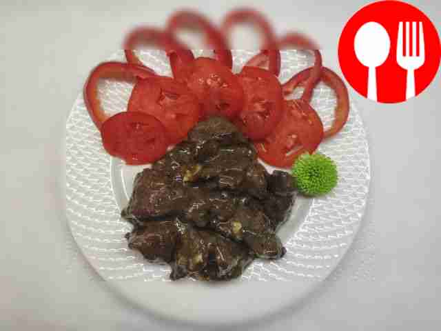 Quick turkey liver in sweet and sour sauce