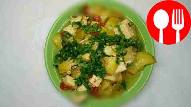 Light vegetable and turkey dish