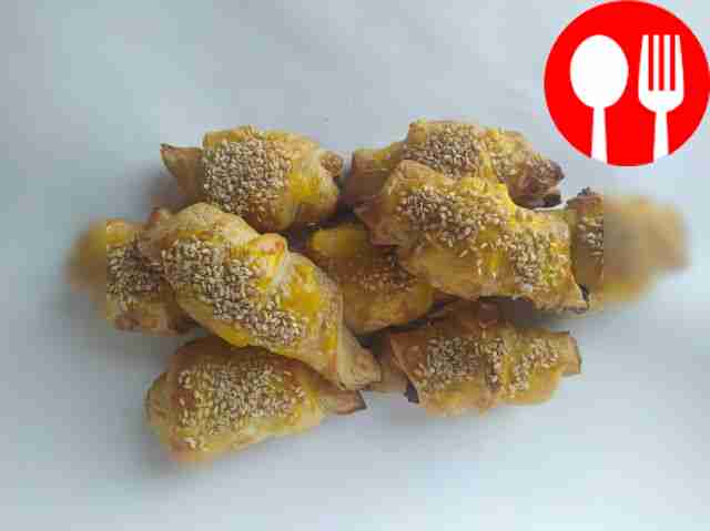 Chocolate croissants with condensed milk