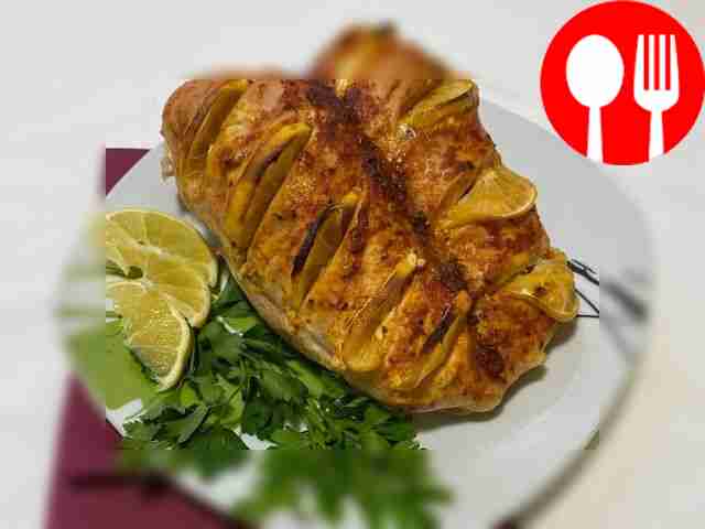 Baked chicken breast with spices