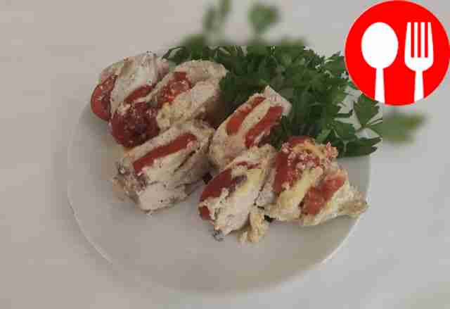 Simple Chicken Breast with Tomatoes and Cheese