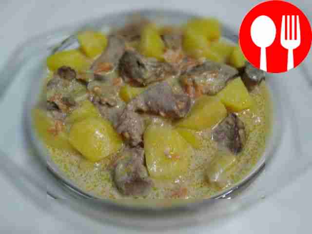 Potatoes with liver can be served in a...