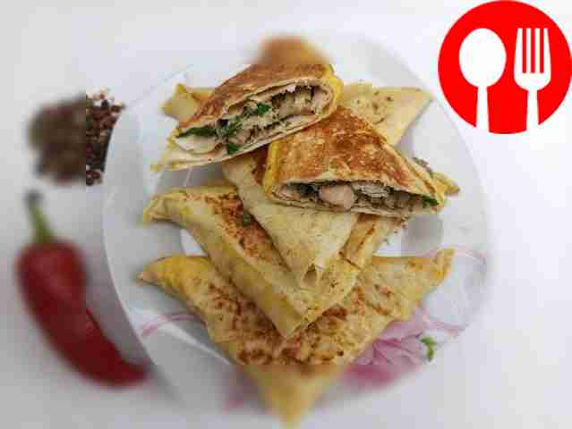 PP lavash pies with chicken