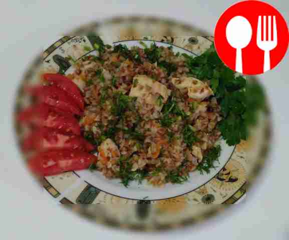 Vegetable stew with buckwheat and spices