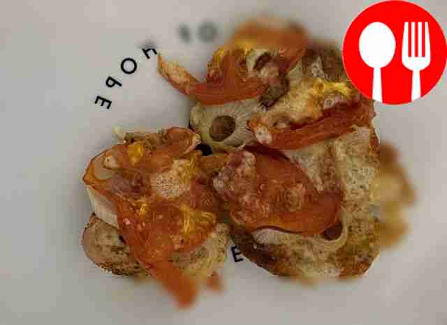 Baked chicken breast with tomatoes and cheese