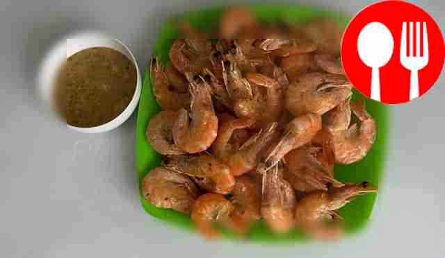 Fragrant shrimps with sauce