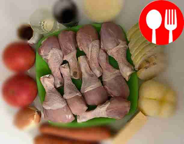 Wash the chicken meat. Cover a baking sheet...