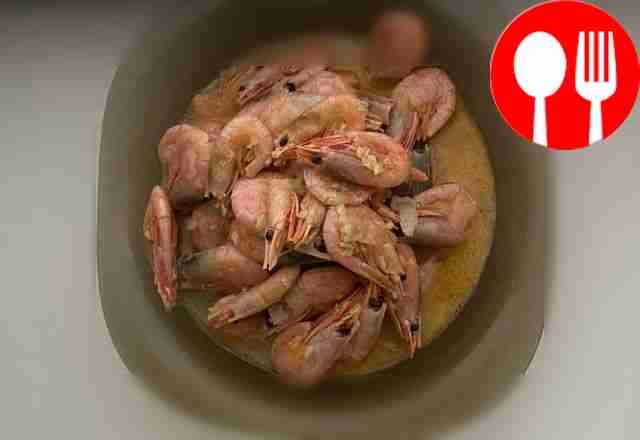 Быстрые жареные креветки с чесноком и майонезом