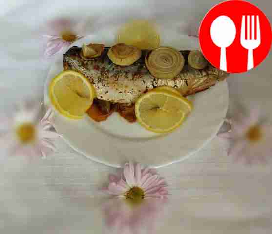 Baked mackerel in foil