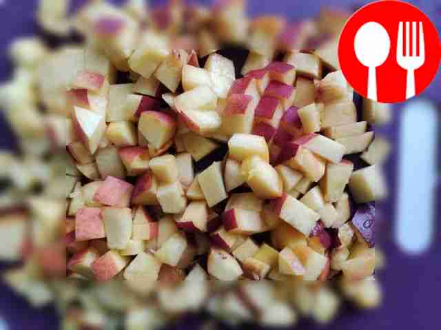 Cut the prepared vegetables into small cubes....