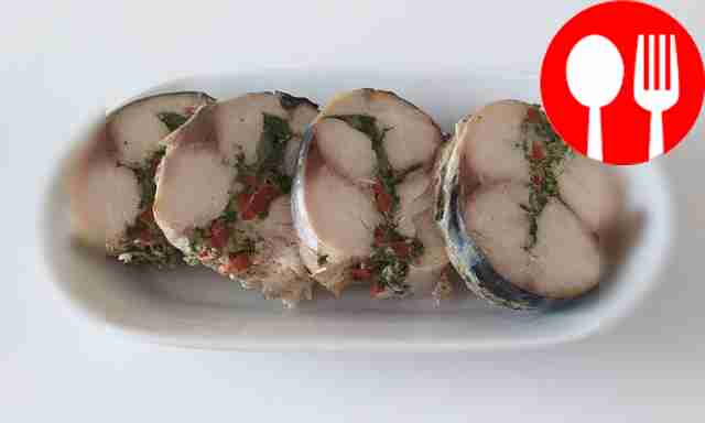 Serve the stuffed mackerel chilled as a cold...