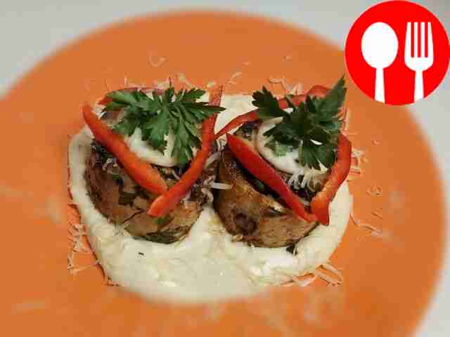 Tender mackerel with bechamel sauce