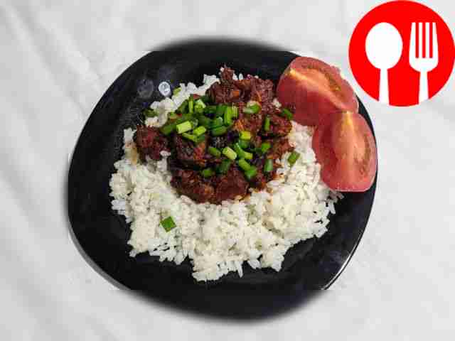 Azu with beef and rice