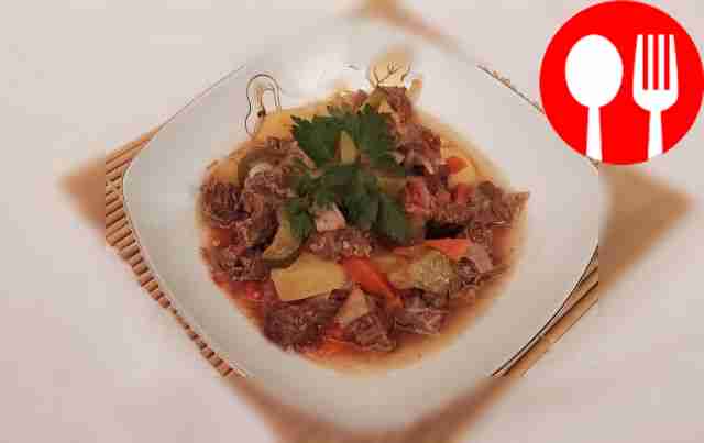 Azu Tatar-style veal in a slow cooker