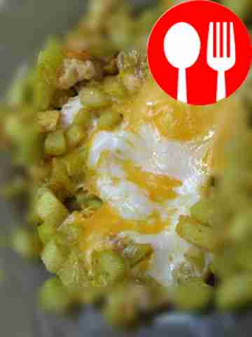 Scrambled eggs with vegetables