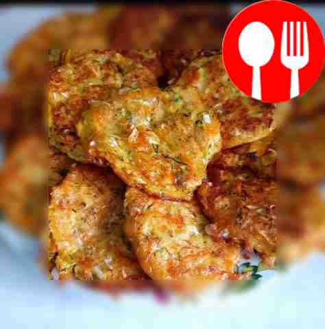 Pancakes with zucchini, carrots and cabbage