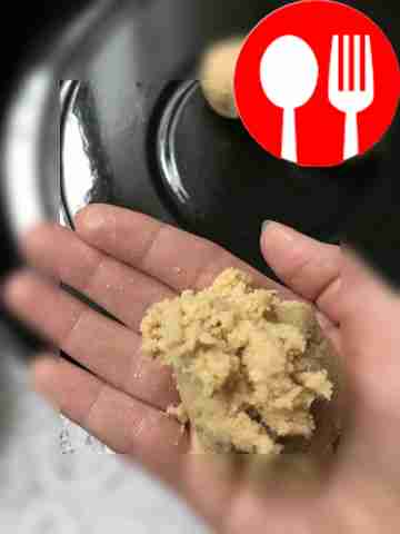 Form the dough into balls. The dough is very...