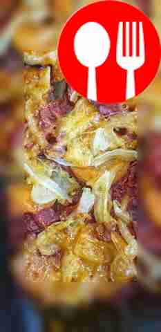 Casserole with ground beef and vegetables