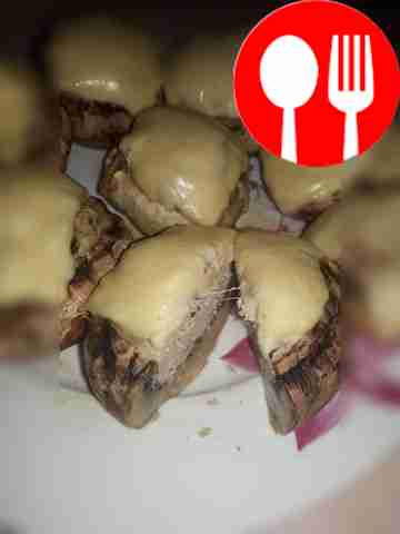 Stuffed king champignons