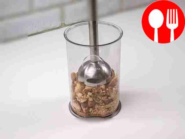 Break the cookies and place into a measuring...