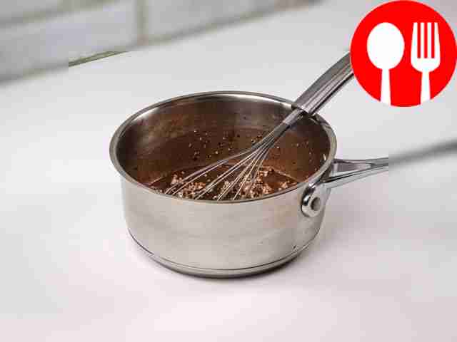 Combine sugar, cocoa, butter and milk in a saucepan.