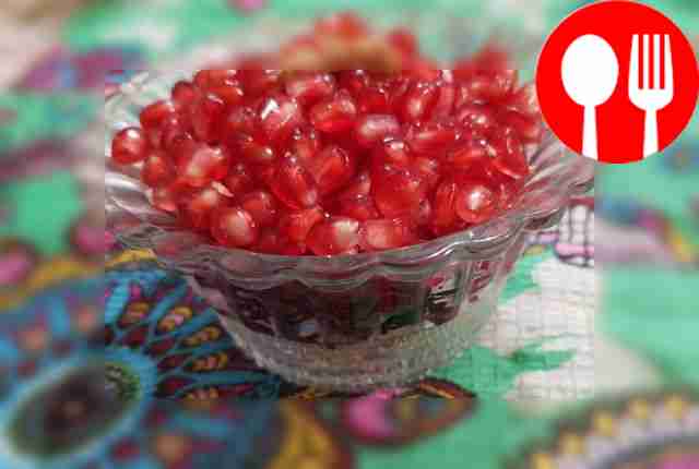 Meat salad with beets and pomegranate