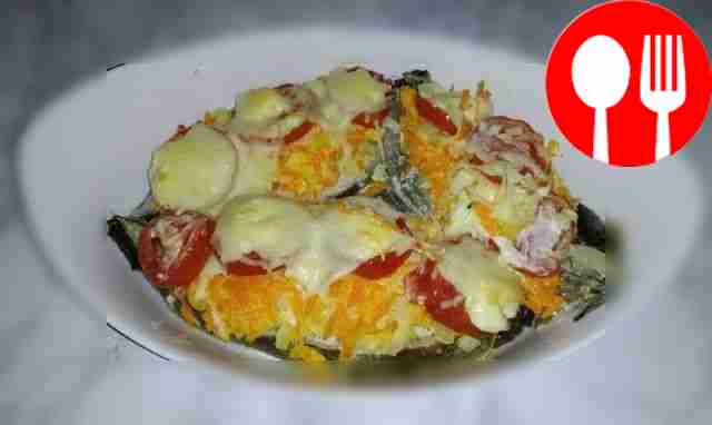 Juicy catfish baked with vegetables