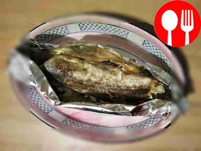 Запеченный в фольге минтай со специями Pollock baked in foil with spices