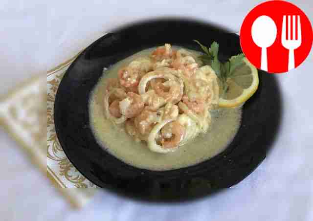 Serve the dish in a deep plate. Pour some...