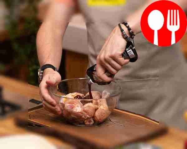 Prepare the marinade for the chicken legs:...