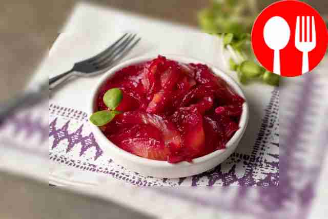 Trout gravlax with beets