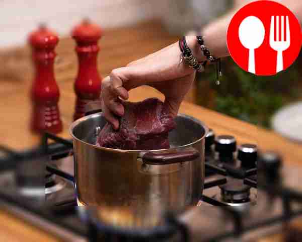 Pour water into the pan. Add bones and...