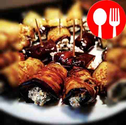 Eggplant rolls with walnuts