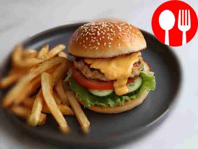 Гамбургер с куриной котлетой